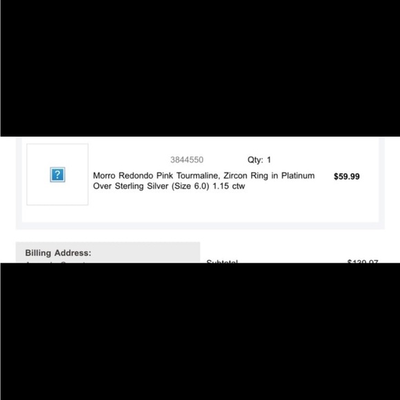 Morro Redondo Pink Tourmaline, Zircon Ring in Platinum Over Sterling Silver - Picture 7 of 7